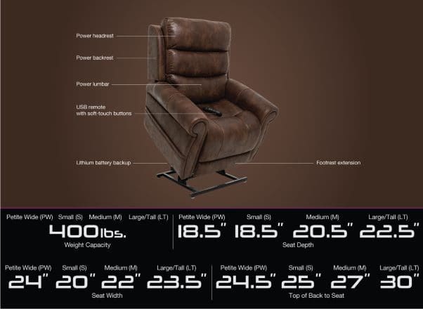 Tranquil PLR-935 Pride VivaLift Recliner