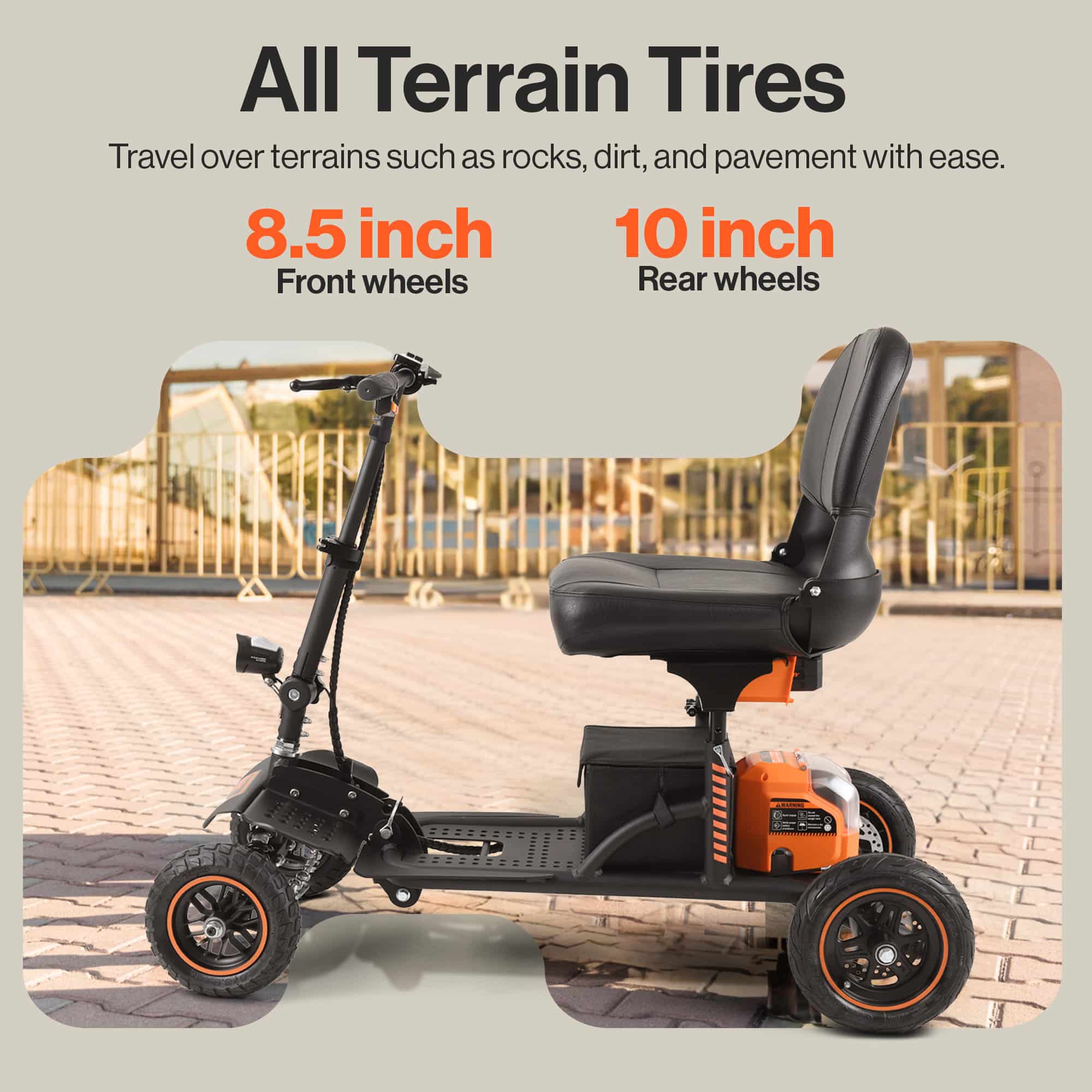 SuperHandy Explorer Mobility Scooter – Heavy-Duty Design, 48V 2Ah