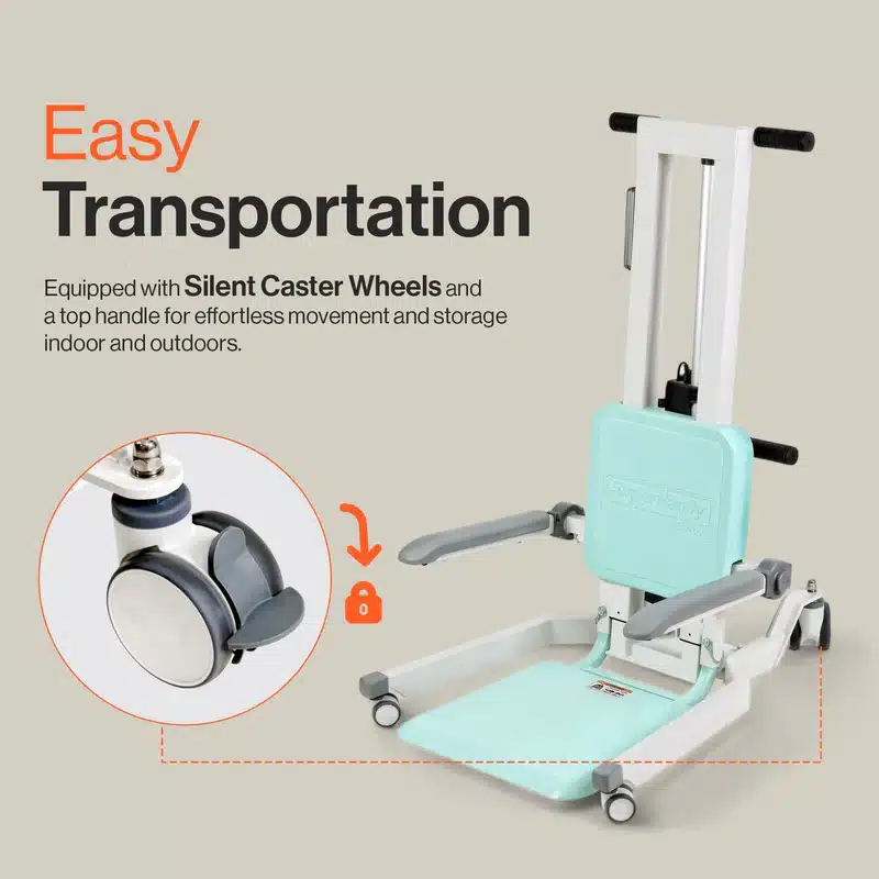 GoRise TX Patient Transfer Lift 500 lb Capacity, Portable Floor-to-Stand with Ergonomic Support - Image 3