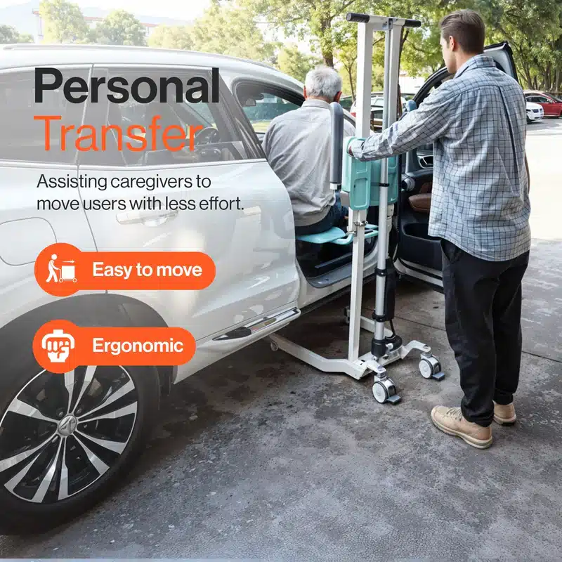 GoRise TX Patient Transfer Lift 500 lb Capacity, Portable Floor-to-Stand with Ergonomic Support - Image 7