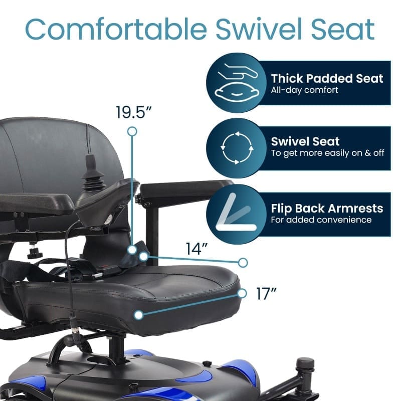 Power Wheelchair Model C (MOB1094BLU) - Image 5