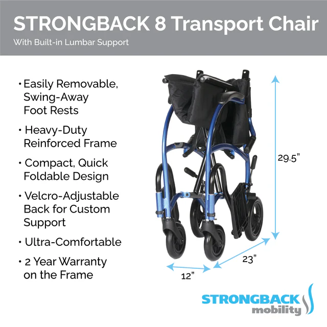 STRONGBACK Excursion 8 Transport Wheelchair - Image 5